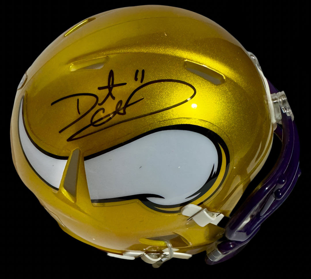 Daunte Culpepper signed flash mini-helmet - Schwartz COA
